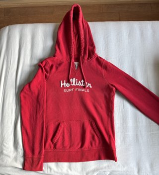 Sudadera Roja Hollister mujer