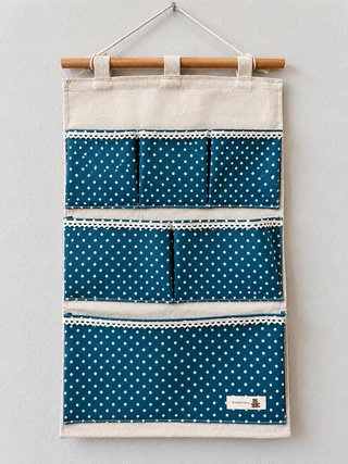 Organizador de Pared 6 Bolsillos Lunares