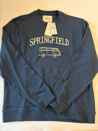 Sudadera Springfield Azul Talla L