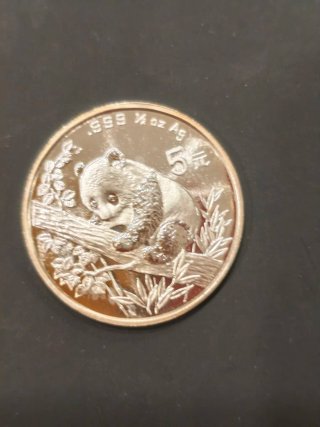 Moneda Panda 5 Yuan 1995