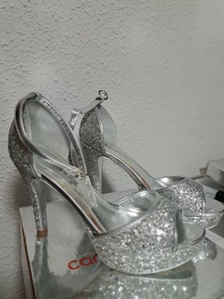 Sandalias de Fiesta Plata Carolina Boix Talla 41