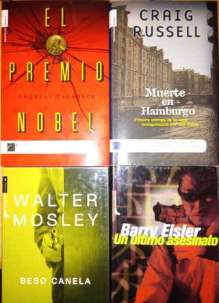 Lote 4 libros novela negra