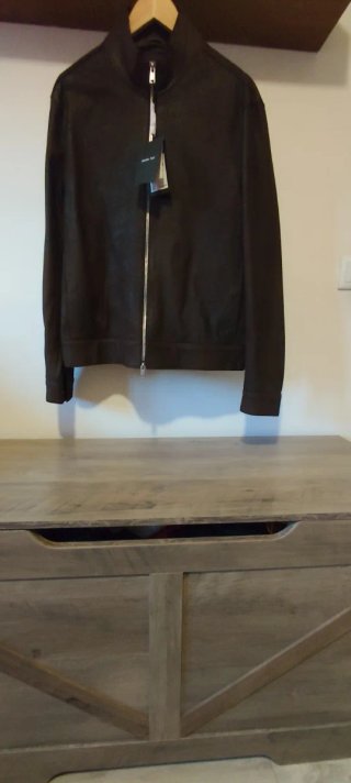 Chaqueta de piel con acabado suave