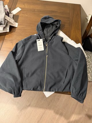 Chaqueta con capucha Zara Gris Talla S