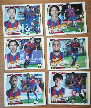 6 Cromos FC Barcelona Liga 2010-2011 Iniesta, Ibra