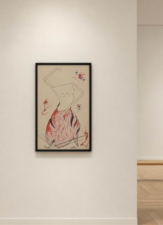 Cuadro con ilustración abstracta