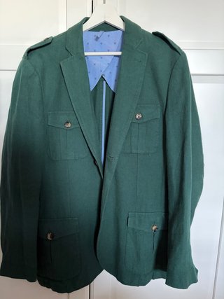 Chaqueta Estilo Sahariana Verde alvaro moreno