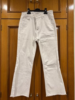 Pantalones Campana Blancos Mango