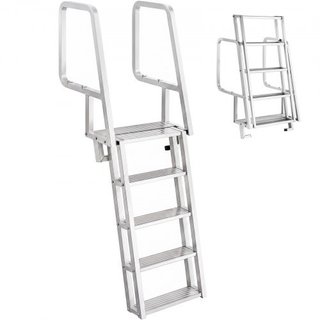 Escalera de baño abatible para muelles, 5 peldaños