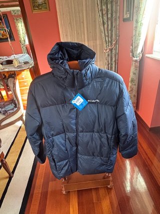 Parka Columbia Azul Talla XL Plumas