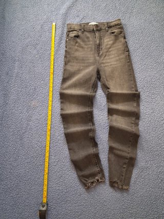 Jeans Skinny Tiro Alto Desflecados