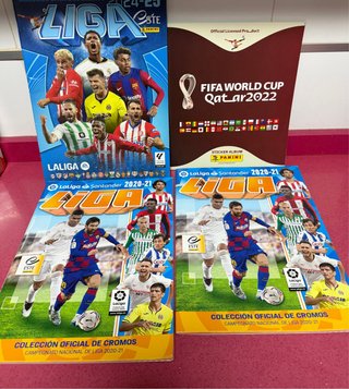 Lote de 4 Álbumes de Cromos de Fútbol