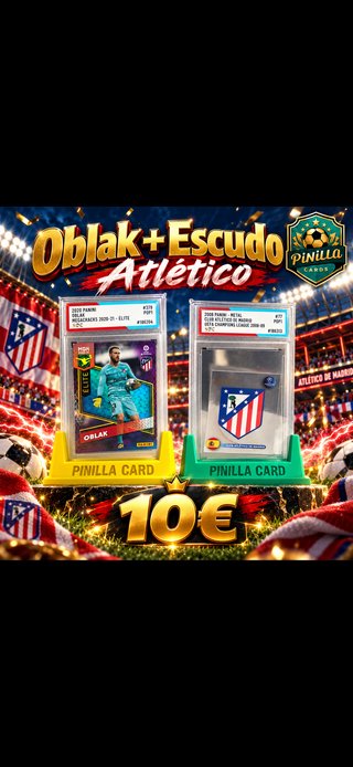 Lote 2 Cromos Gradados Atlético de Madrid
