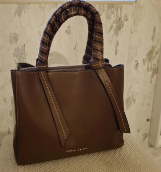 Bolso de mano Pierre Cardin marrón