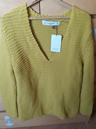 Jersey Zara Amarillo Talla M