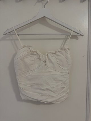Top Zara Blanco Talla M
