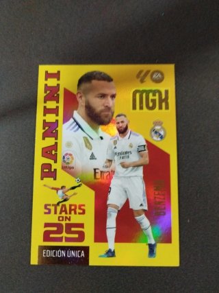 Cromo Panini Benzema Stars on 25