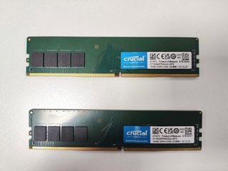 2 MÓDULOS Memoria RAM DDR4 Crucial 16GB (32GB)