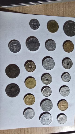 Lote de monedas antiguas de pesetas