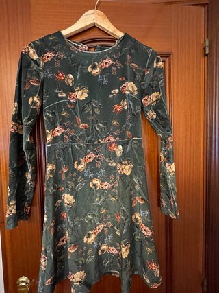 Vestido de terciopelo estampado