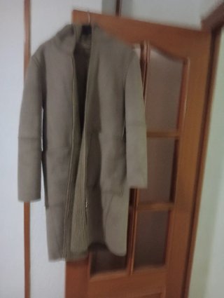 Chaquetón de serraje y borreguillo marrón