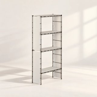 Estantería Multistrux blanca y cromo