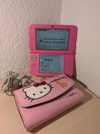 Nintendo 3DS XL Rosa + Funda Hello Kitty