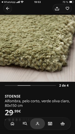 Alfombra IKEA Stoense Verde Oliva