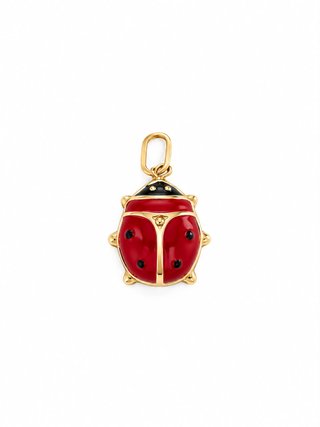 Colgante Mariquita de Oro 18k peso: 0,82 gr