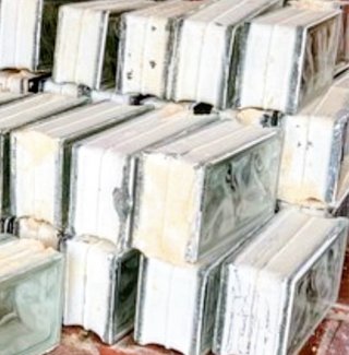 Lote de 9 Bloques de Vidrio