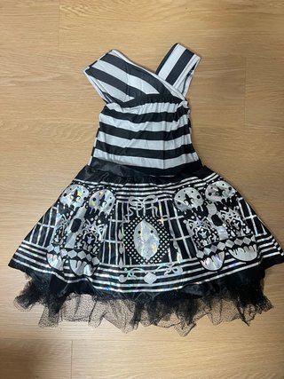 Disfraz de rayas con falda estampada Halloween