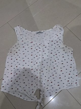 Top Blanco con Estampado
