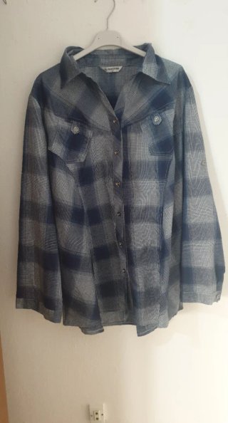 Camisa de cuadros azul Tampero Talla XXL