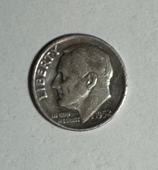Moneda 1 Dime USA 1952 de Plata