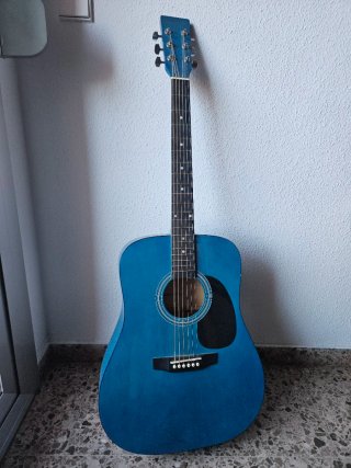 Guitarra Acústica Azul