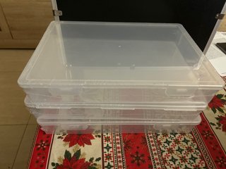 Set de 3 Cajas de Almacenaje de Plástico