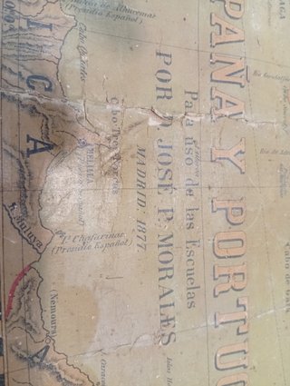Mapa AÑO 1877 Península Ibérica José P. Morales