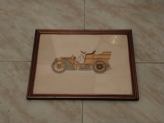 Set de 2 Cuadros Decorativos Coche y Avión