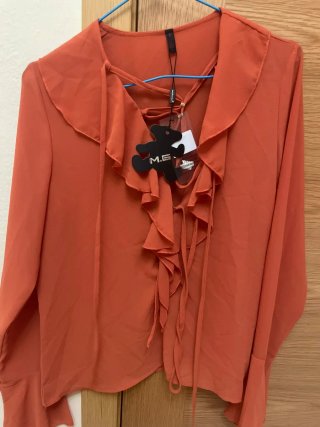 Blusa Semitransparente con Volantes