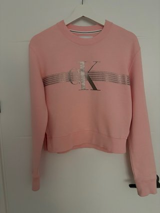 Sudadera Calvin Klein Jeans Rosa Talla XS