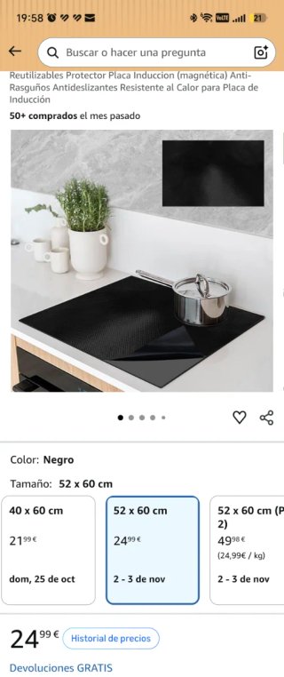 Alfombrilla Protectora para Placa Inducción