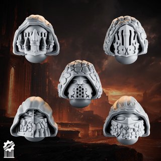 Set 3 Cascos Fire Lizards Wargamesprint 32mm