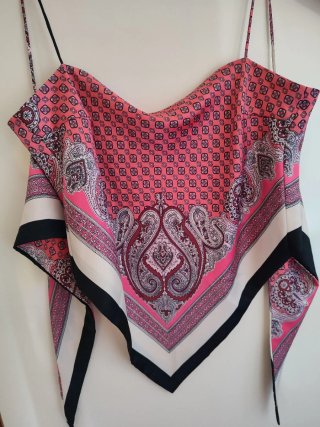 Top Zara Rosa Estampado