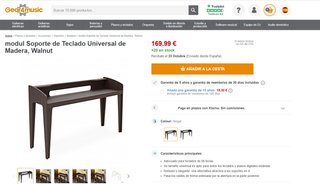 Soporte de Teclado Universal de Madera (Nogal)