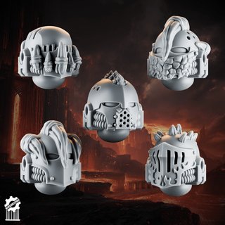 Set 2 Cascos Fire Lizards Wargamesprint 32mm
