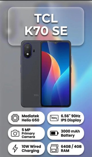 TCL K70 SE 64GB Nero