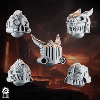 Set 1 Cascos Fire Lizards Wargamesprint 32mm
