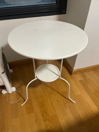 Mesa Auxiliar Blanca metal