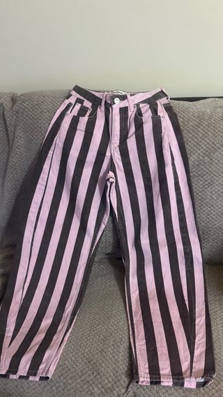 Pantalón Barrel Pull&Bear Rayas