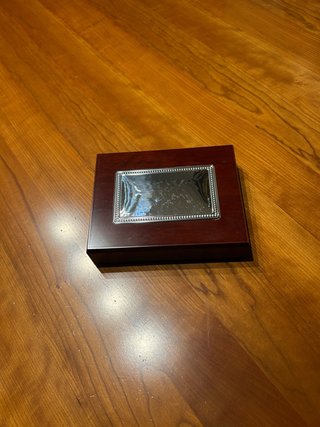 Caja Joyero de Madera y Metal
